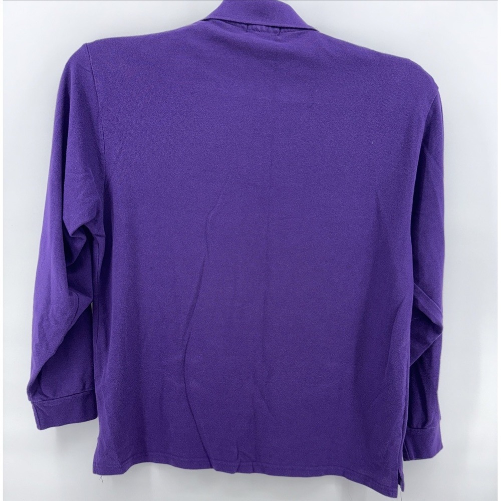 Polo Ralph Lauren Mens Long Sleeve Mesh Polo Shirt 100% Cotton Purple 1X BIG - Picture 5 of 5